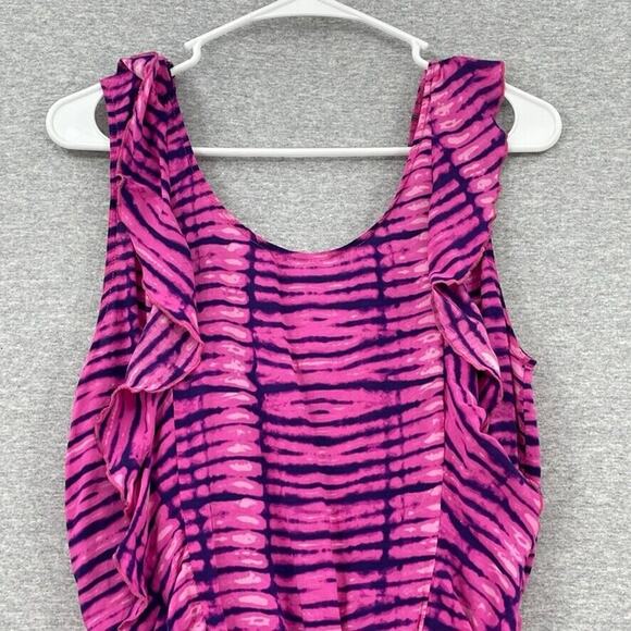 Victorias Secret Dress Womens Small Pink Tie Dye Mini Sleeveless Cover Up Beach - Picture 4 of 12